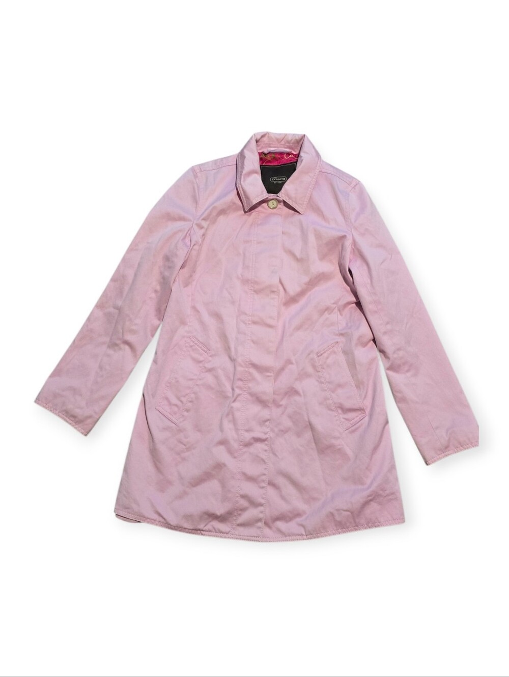 Vintage Coach Light Pink Trench Coat - Picture 5 of 9
